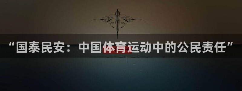嗨王体育如何下载：“国泰民安：中国体育运动中的公民责任”